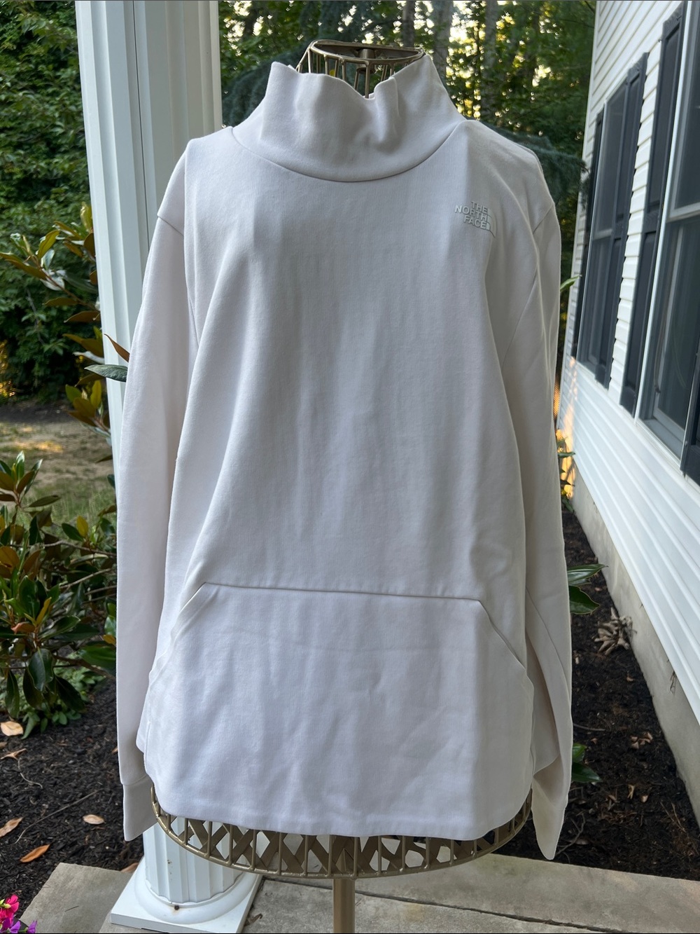 The North Face Cream Funnel Neck Pullover Hoodie